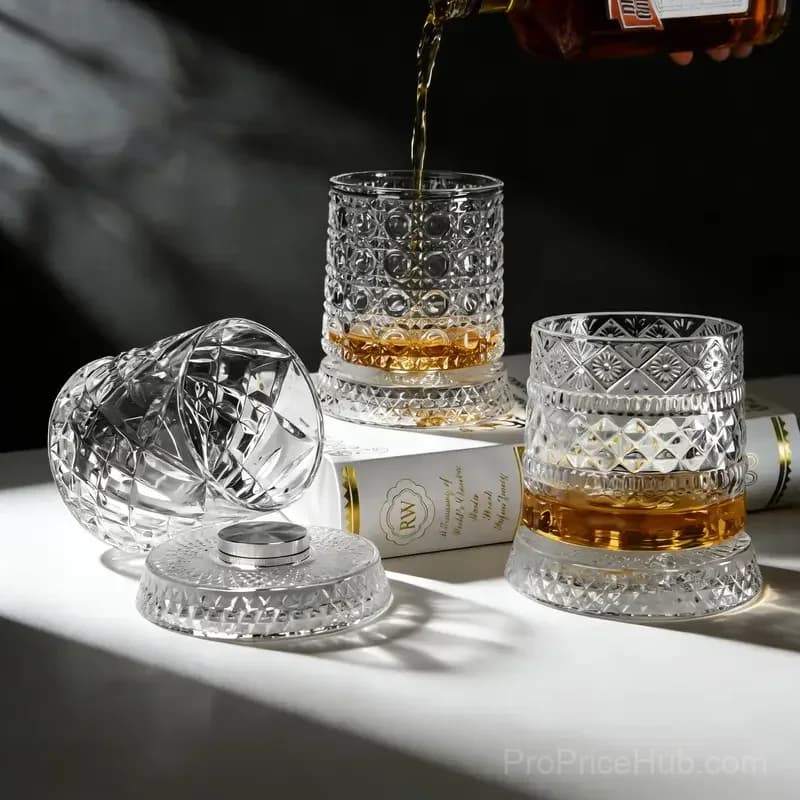 Whiskey Glass with Smooth Spin and Glow Effect - Perfect Gift - View 2