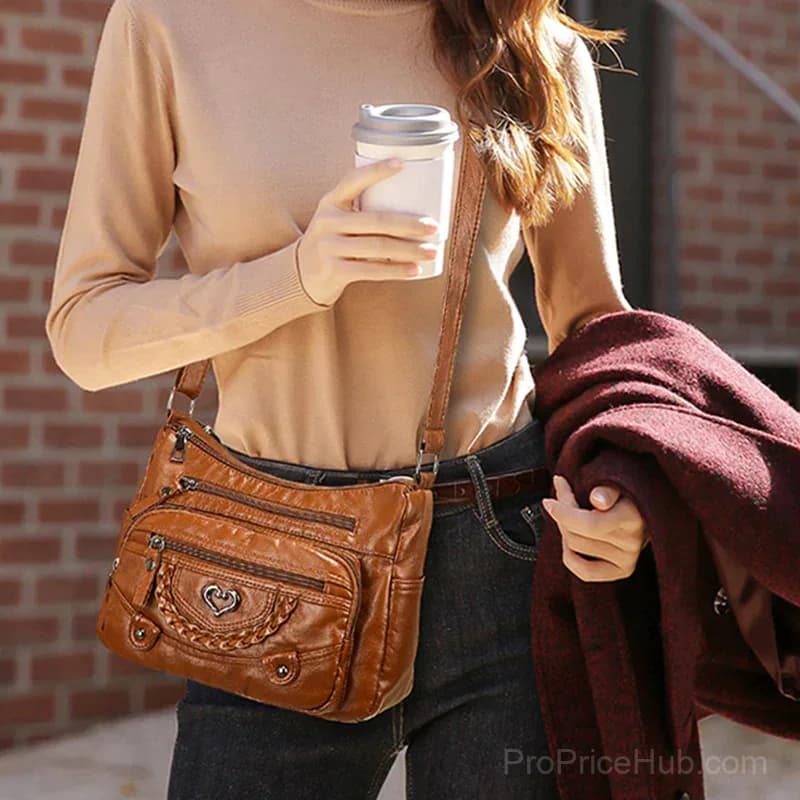 Women's Soft PU Leather Multi-Pocket Crossbody Bag - View 2