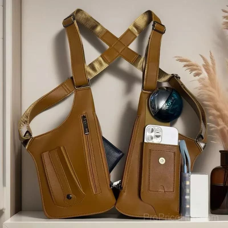 Premium Leather Adjustable Underarm Shoulder Bag for Men - View 7
