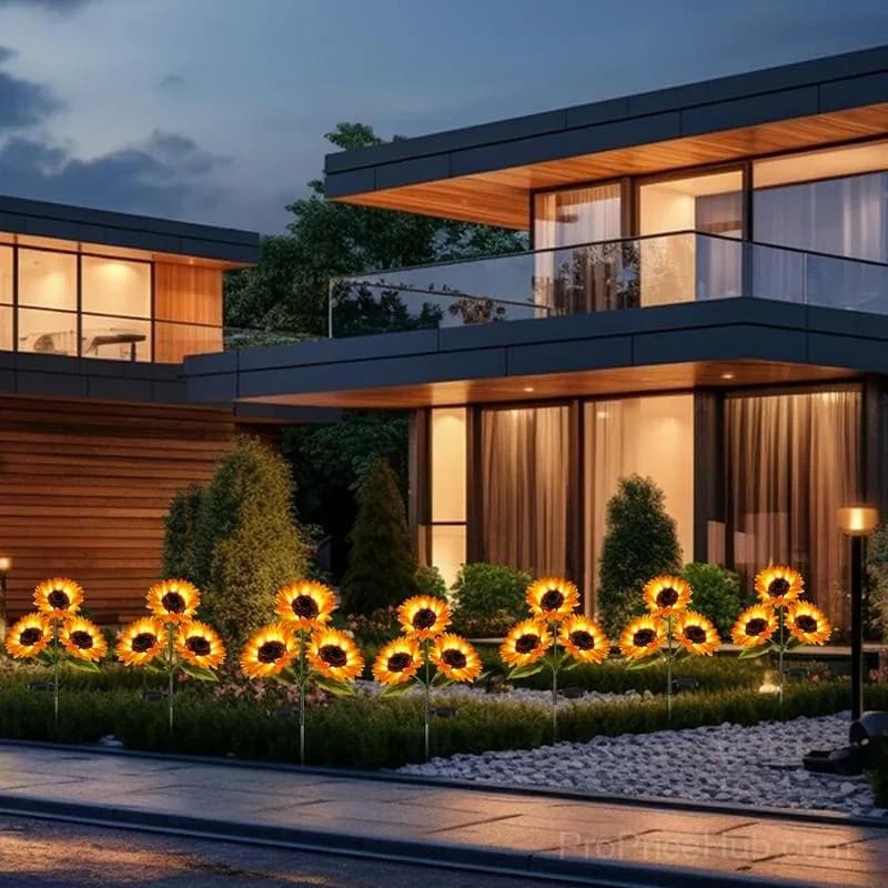 Solar LED Sunflower Garden Lights - View 5