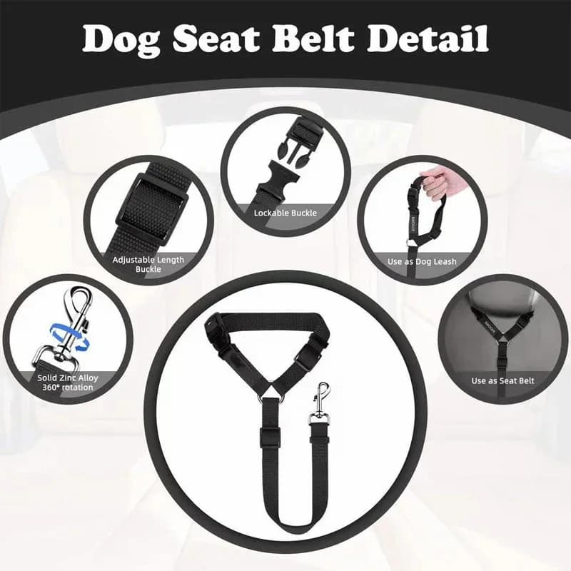 2-in-1 Dog Seatbelt and Leash - View 3