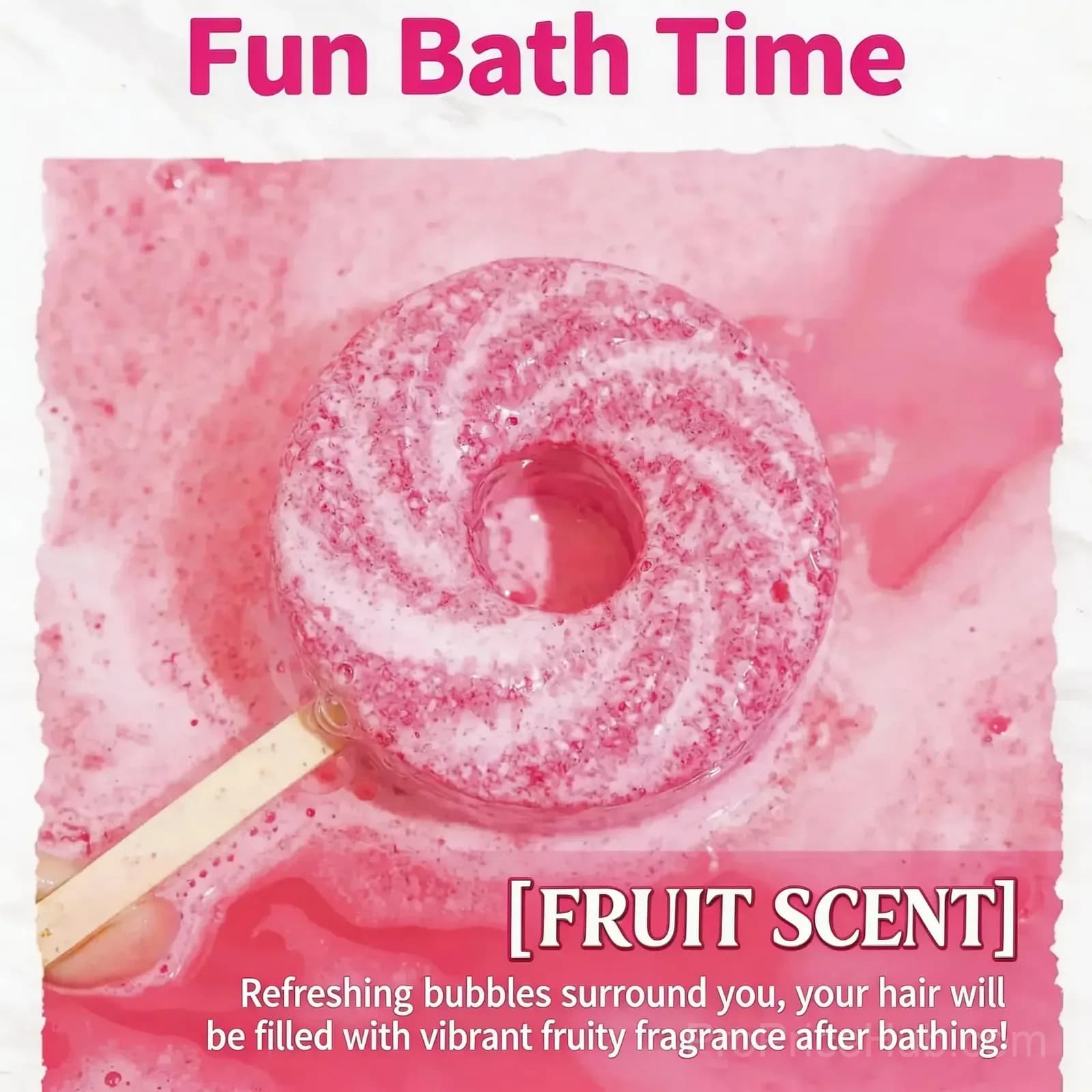 Cute Lollipop Bath Bomb – Colorful Bubble Bath Ball for Kids - View 3