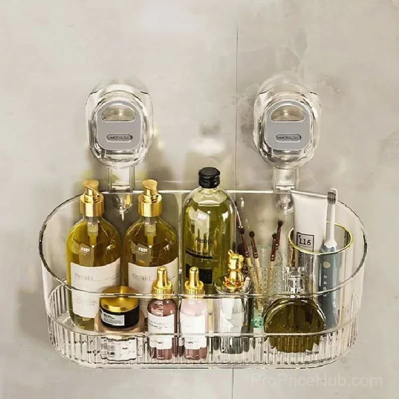 No-Drill Bathroom Suction Storage Box, Large Capacity - View 3