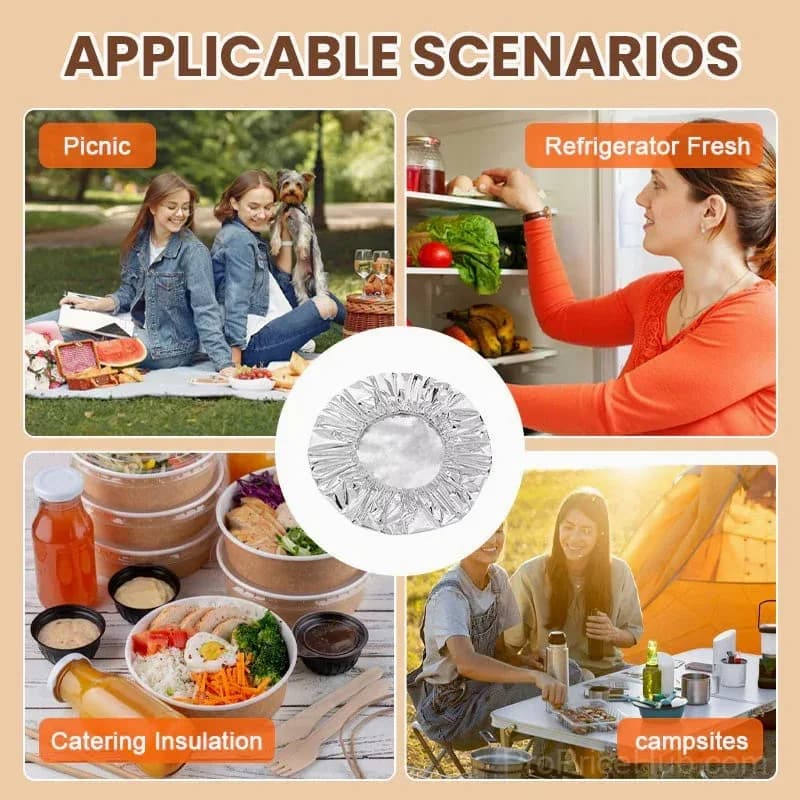 Reusable Aluminum Foil Food Covers - Kitchen - View 2