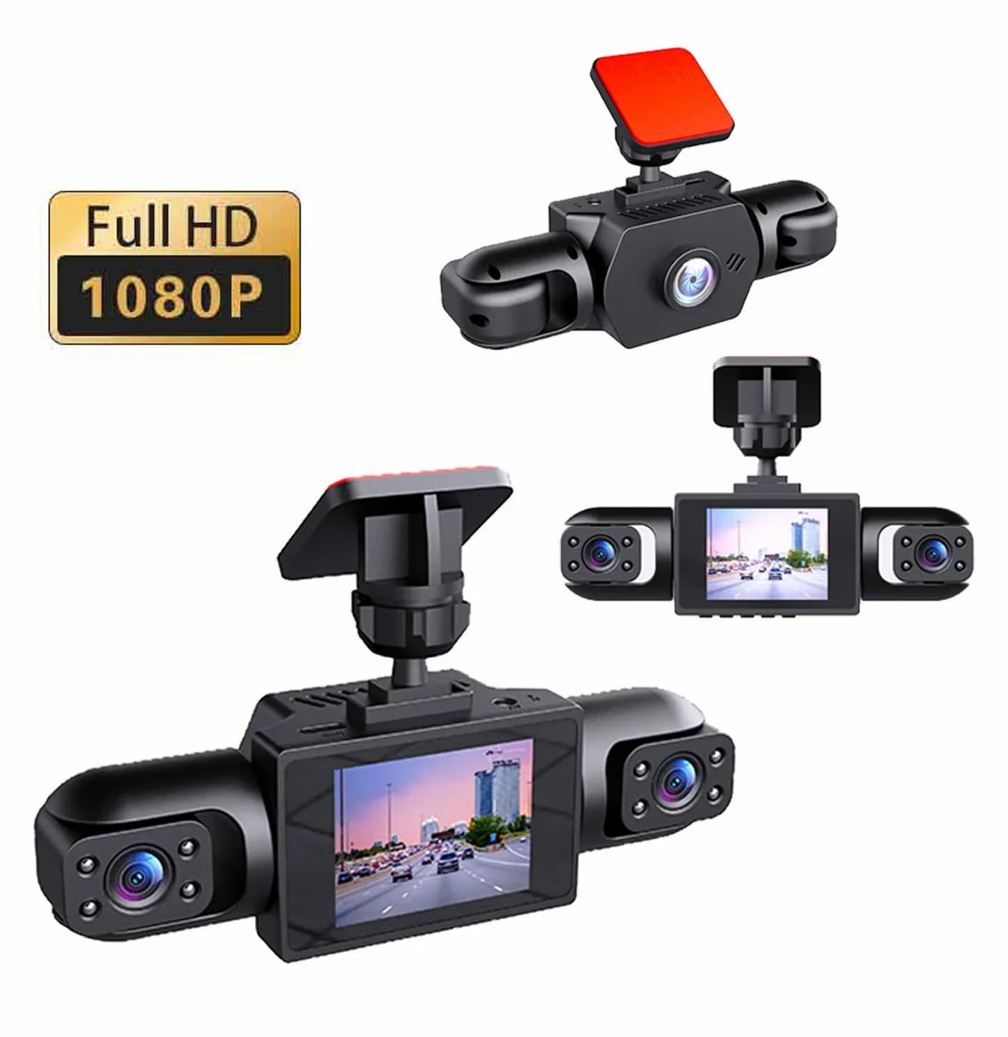 Full View 4-Side Wired Car Dashcam System, No Memory Card - View 1