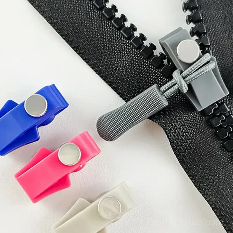 Black Zipper Puller Repair Kit, Easy Install, 10-Piece - View 3