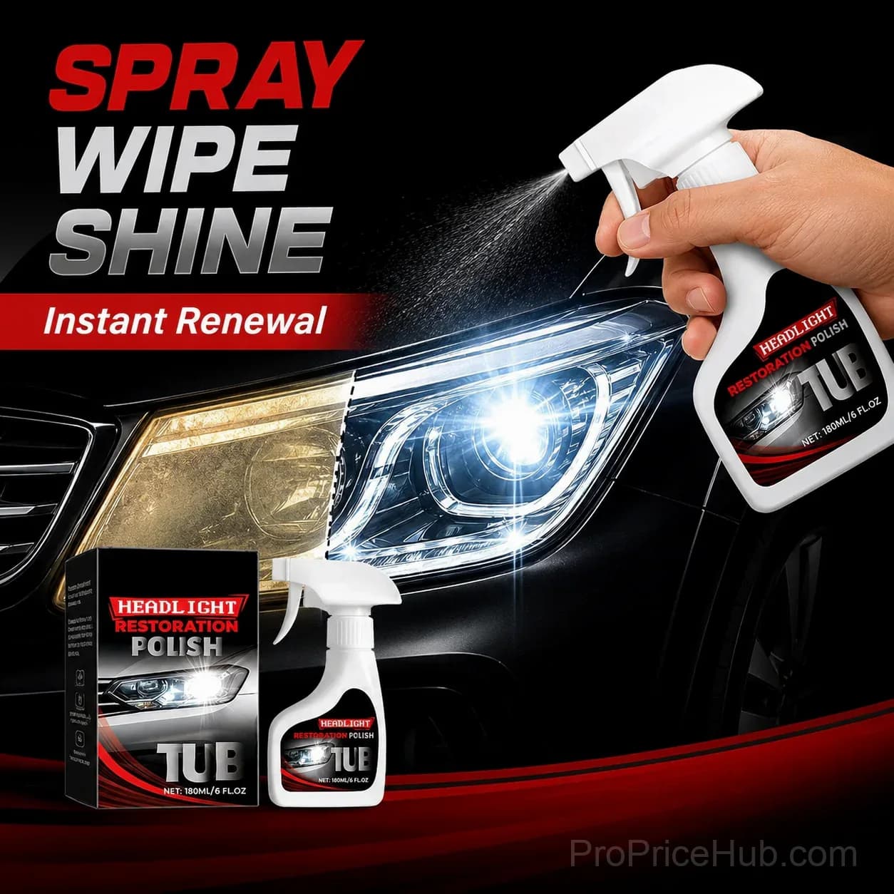 Car Headlight Restoration Kit – Restore Dull Lights - View 1