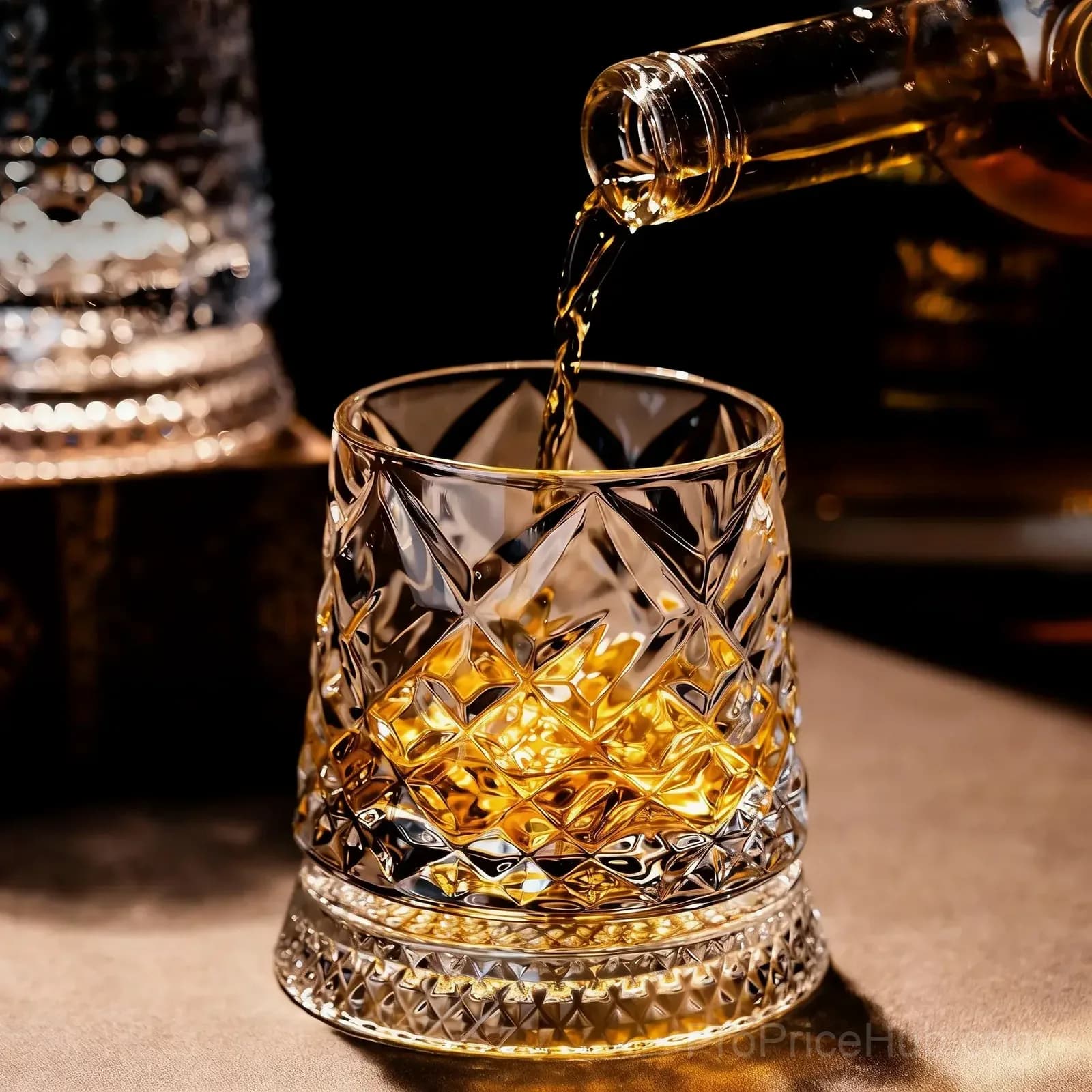 Whiskey Glass with Smooth Spin and Glow Effect - Perfect Gift - View 1