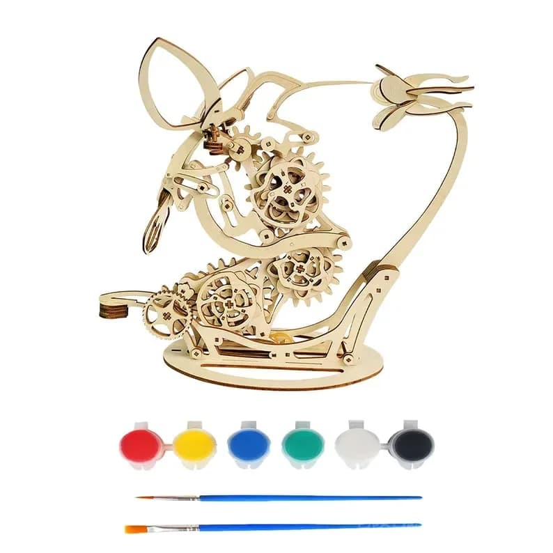 3D Wooden Mechanical Hummingbird Decorative Ornament - View 5
