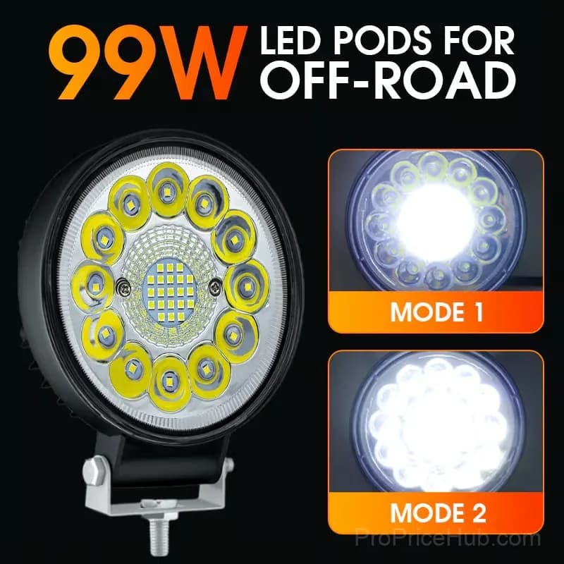 4-Inch 99W LED Off-Road Light Pod, 1 Piece - View 3