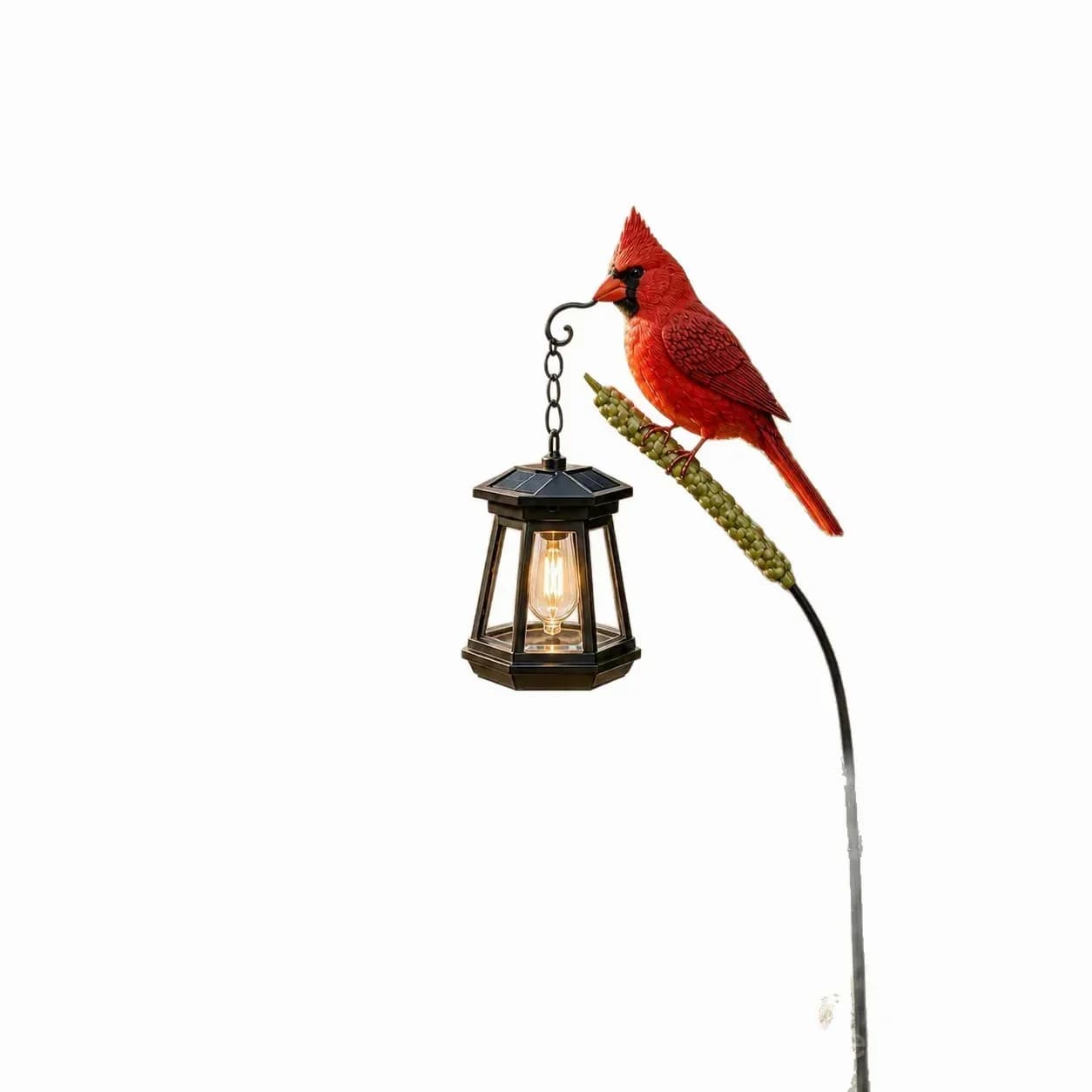 Metal Redbird Solar Garden Stake - Outdoor - View 2