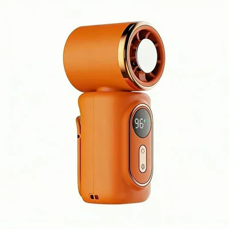 Mini Portable Handheld Clip-On Fan with Ice Cooling, White - View 2