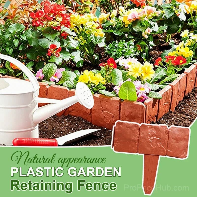 Simulated Stone Garden Fence Decorative Border - Alt