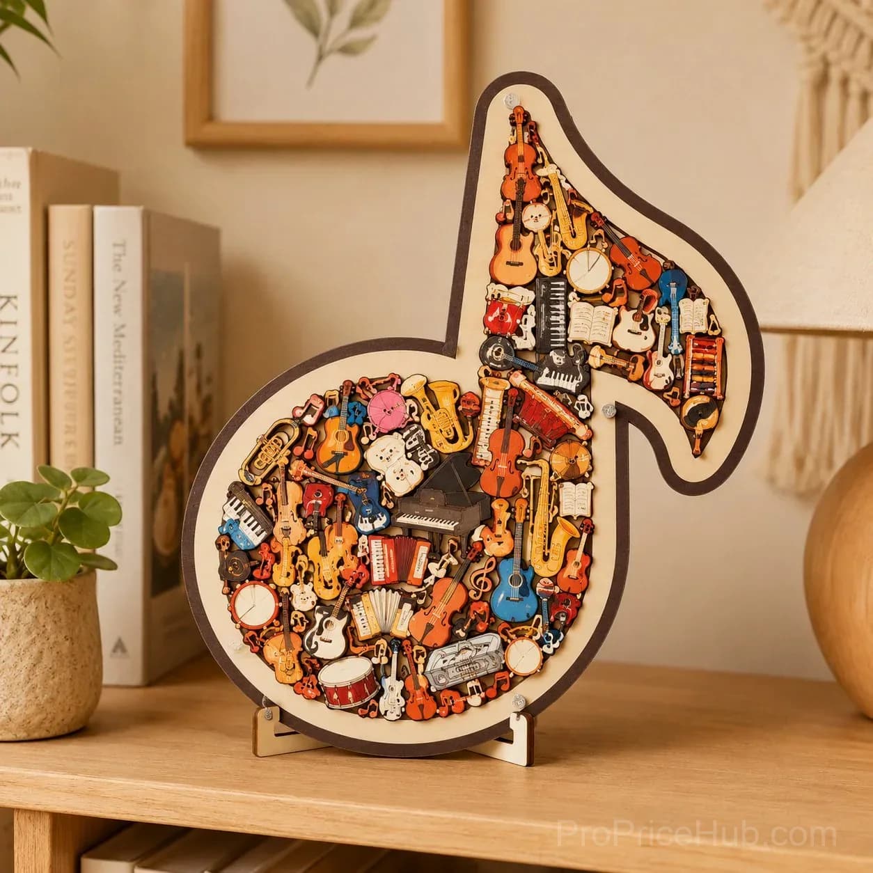 Musical Note Instrument Jigsaw Puzzle Ornament - View 4