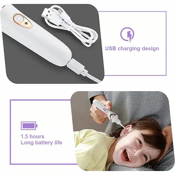 Painless Ear Cleaning Tool for Family, White - View 3