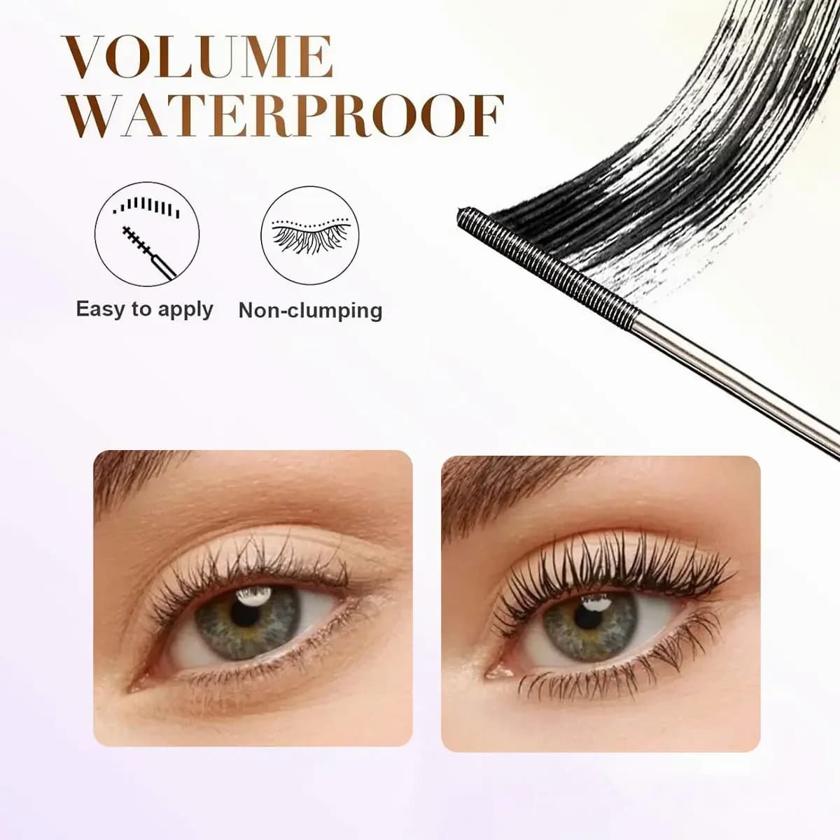 Lengthening & Curling Mascara - Waterproof, Sweatproof, Long-Lasting - View 3
