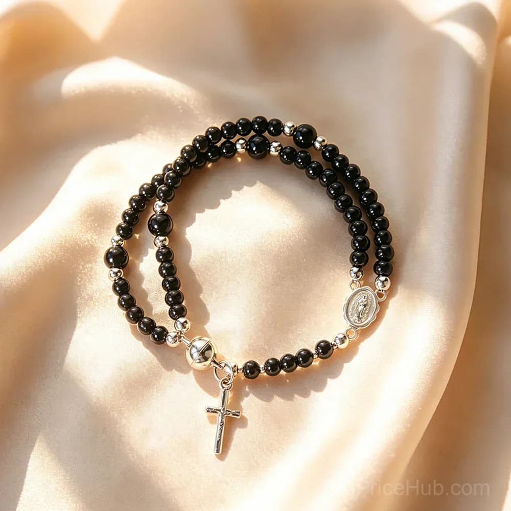 FaithLine Silver Rosary Bracelet - View 10