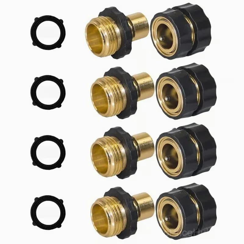 3/4 in Garden Hose Quick Connectors, Set of 4 - Main
