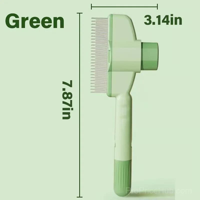 Self-Cleaning Pet Flea Comb Grooming Brush, Green, 1 Pc - View 1