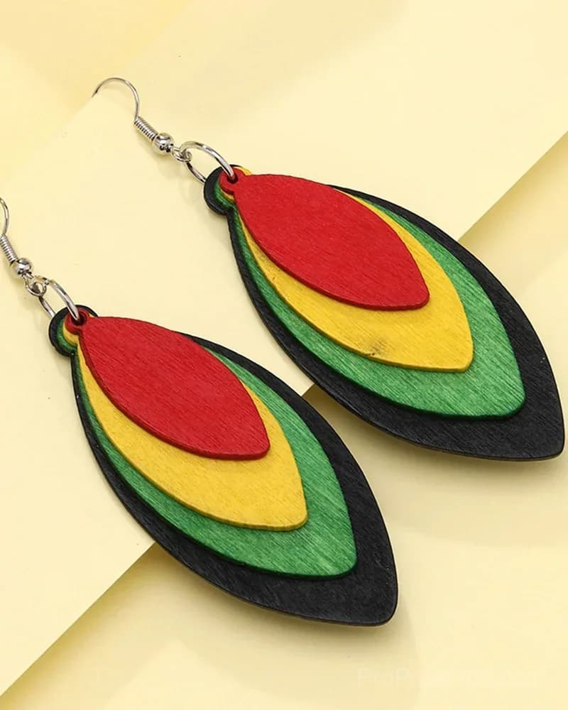Oval Contrast Earrings - Main