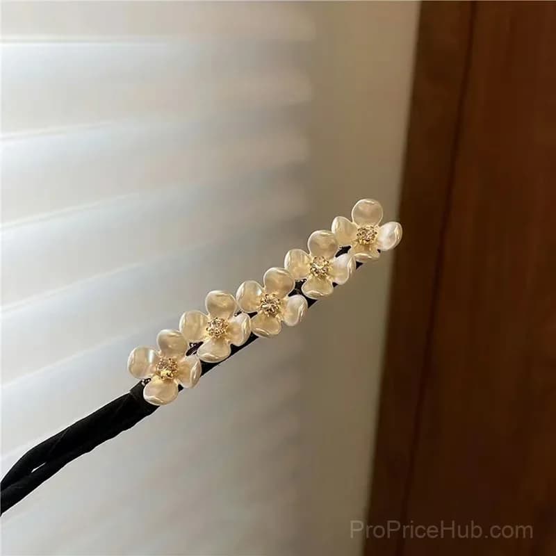 Pearl Flower Twist Hair Styling Tool - Gold Circle Pearl - View 5