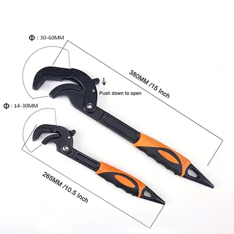 Small Universal Pipe Wrench for Plumbing Repairs - View 3