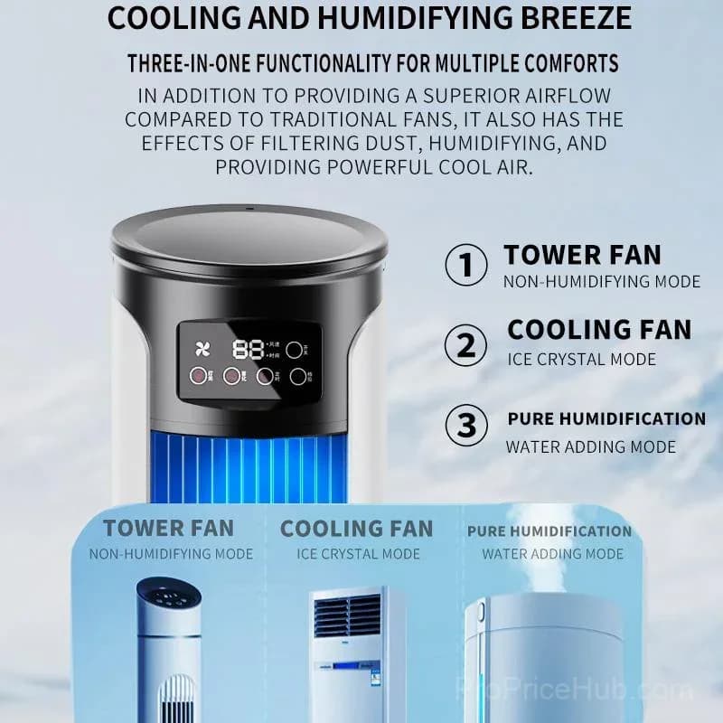 USB Desktop Air Cooler Fan, Standard Model, White - View 4