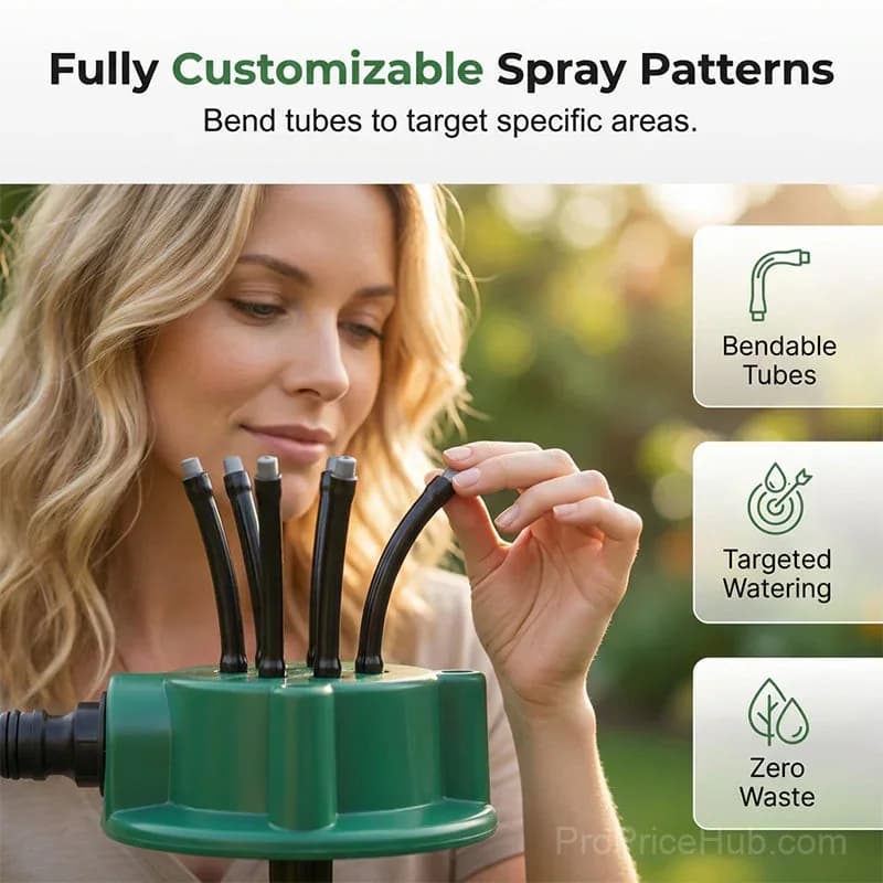 360° Multi-Directional Lawn Sprinkler with Flexible Spray Nozzles - View 2