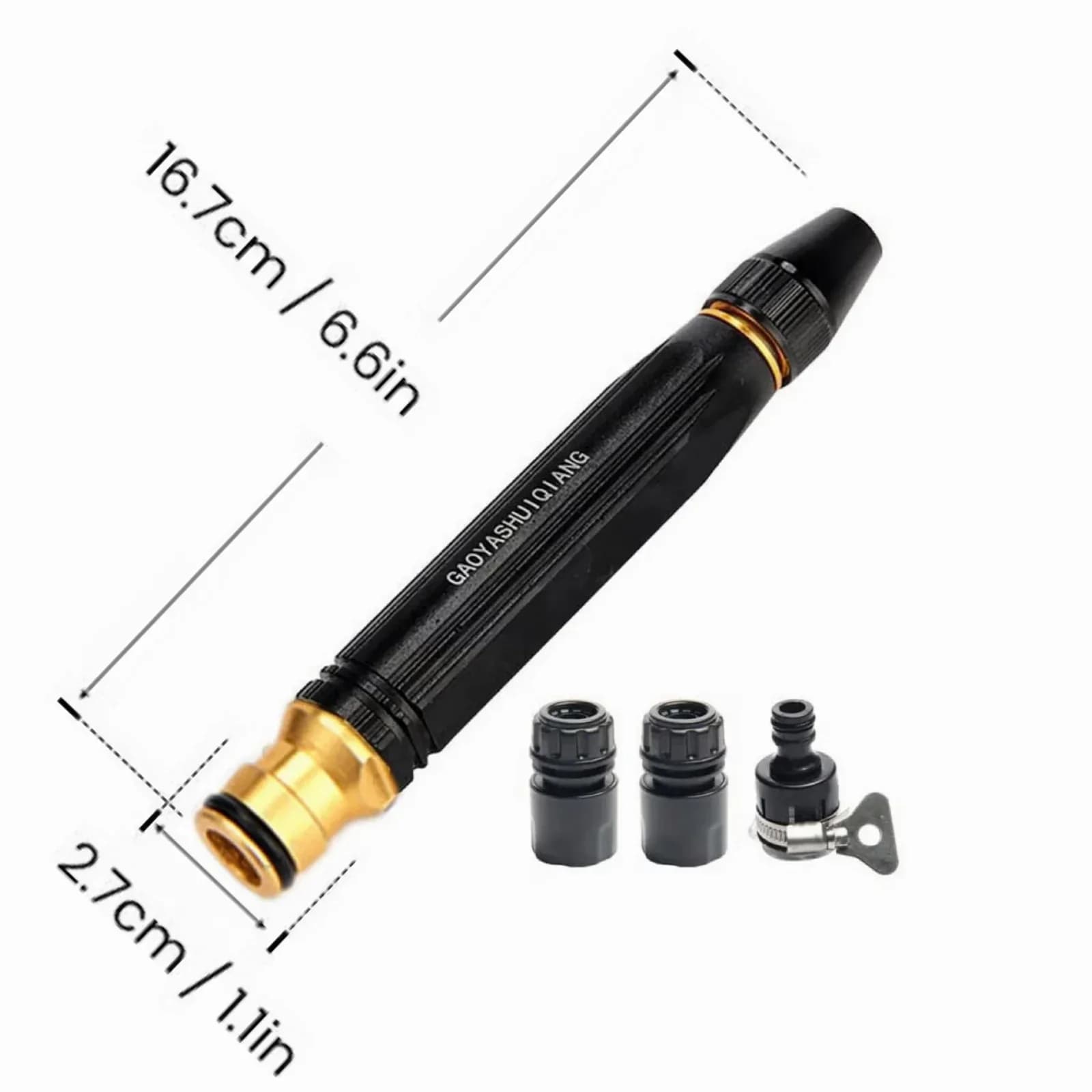 Heavy Duty Adjustable Twist Hose Jet Sweeper Nozzle, 1 Set - Main