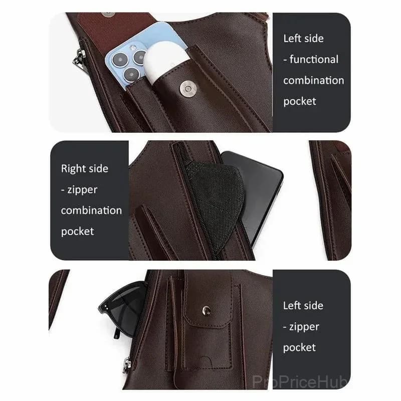 Premium Leather Adjustable Underarm Shoulder Bag for Men - View 4
