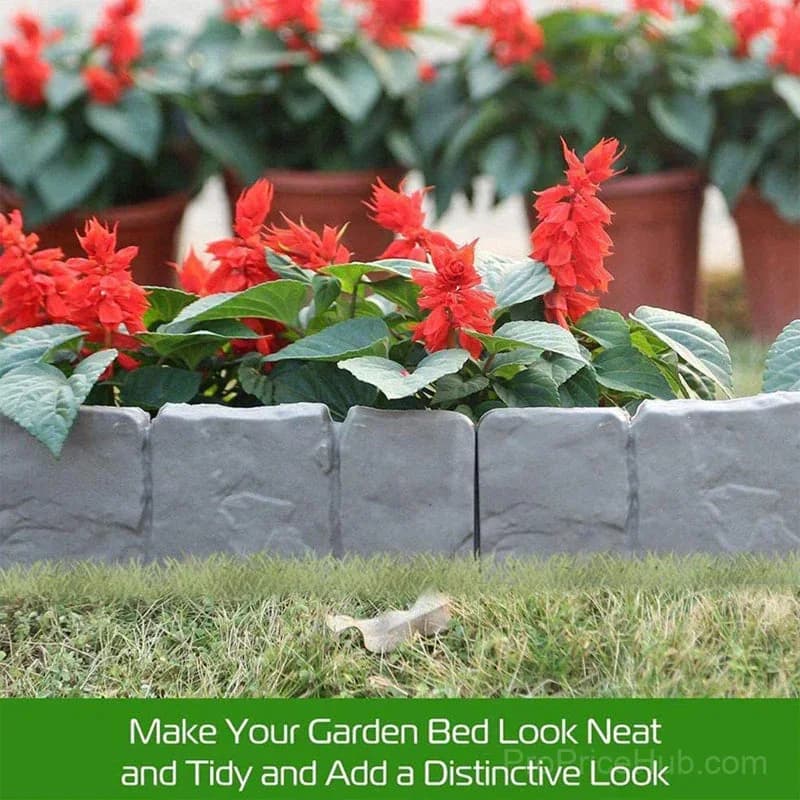 Faux Stone Garden Edging Border – Natural Rock Look Landscape Edge - View 4