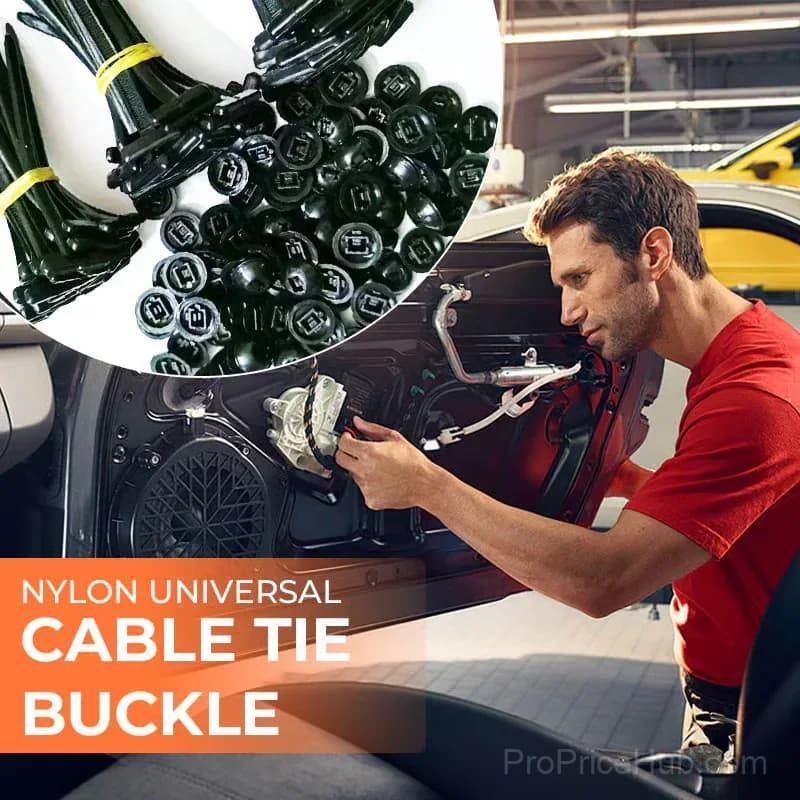 Nylon Universal Cable Tie Buckles for Vehicle Parts, 50-Pack - View 1