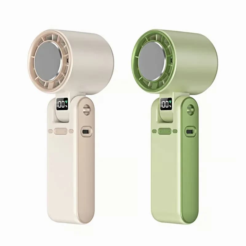 Handheld Semiconductor Cooling Fan, Grey/Purple - View 2
