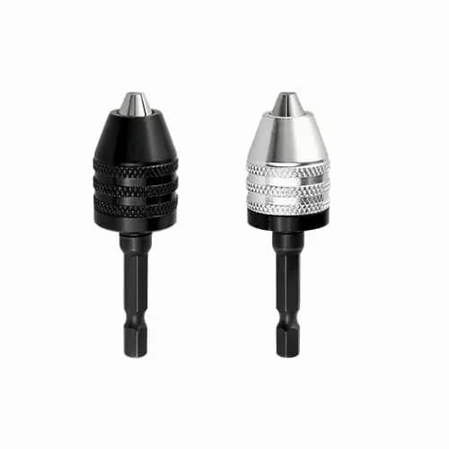 3-Jaw Drill Chuck Adapter Set, Silver and Black - Main