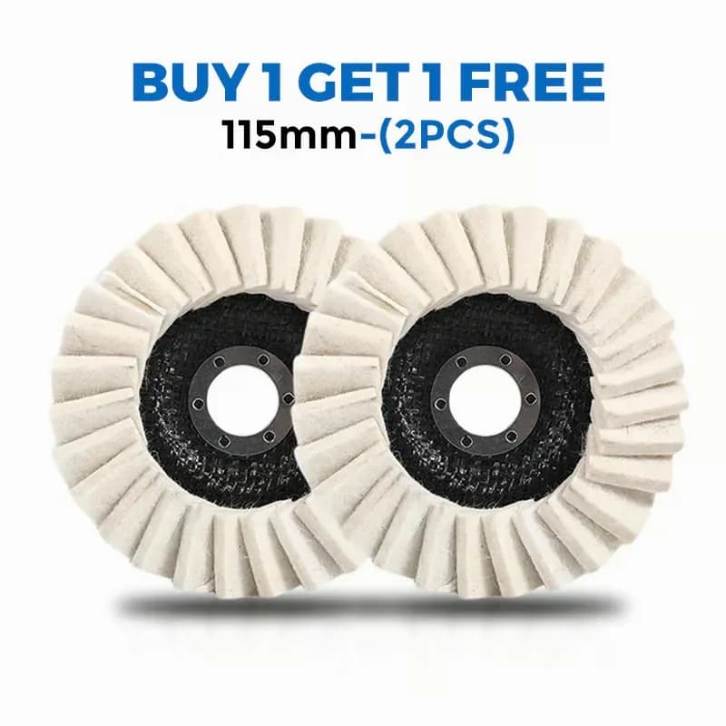 115mm Wool Felt Flap Polishing Discs, 2-Pack - View 1