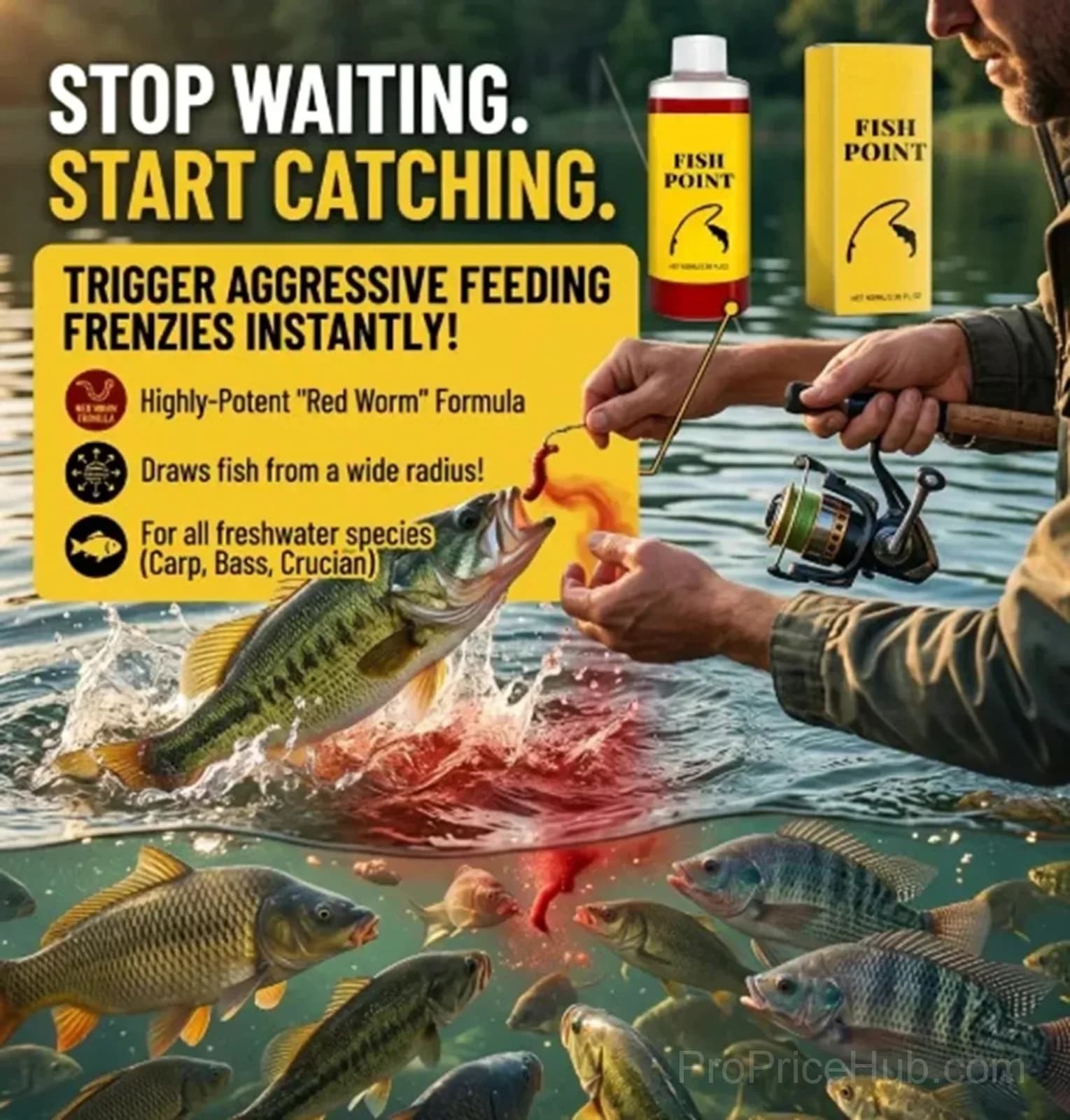 Concentrated Fish Attractant Liquid - Fast Acting Red Worm Formula - View 2