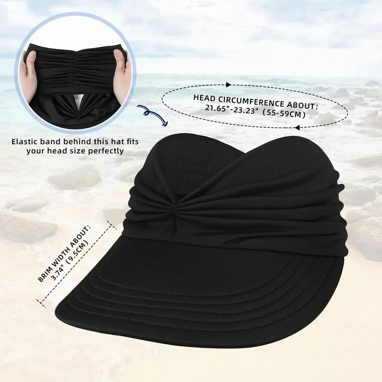 Women's UPF 50+ UV Protection Sun Visor Hat - View 18