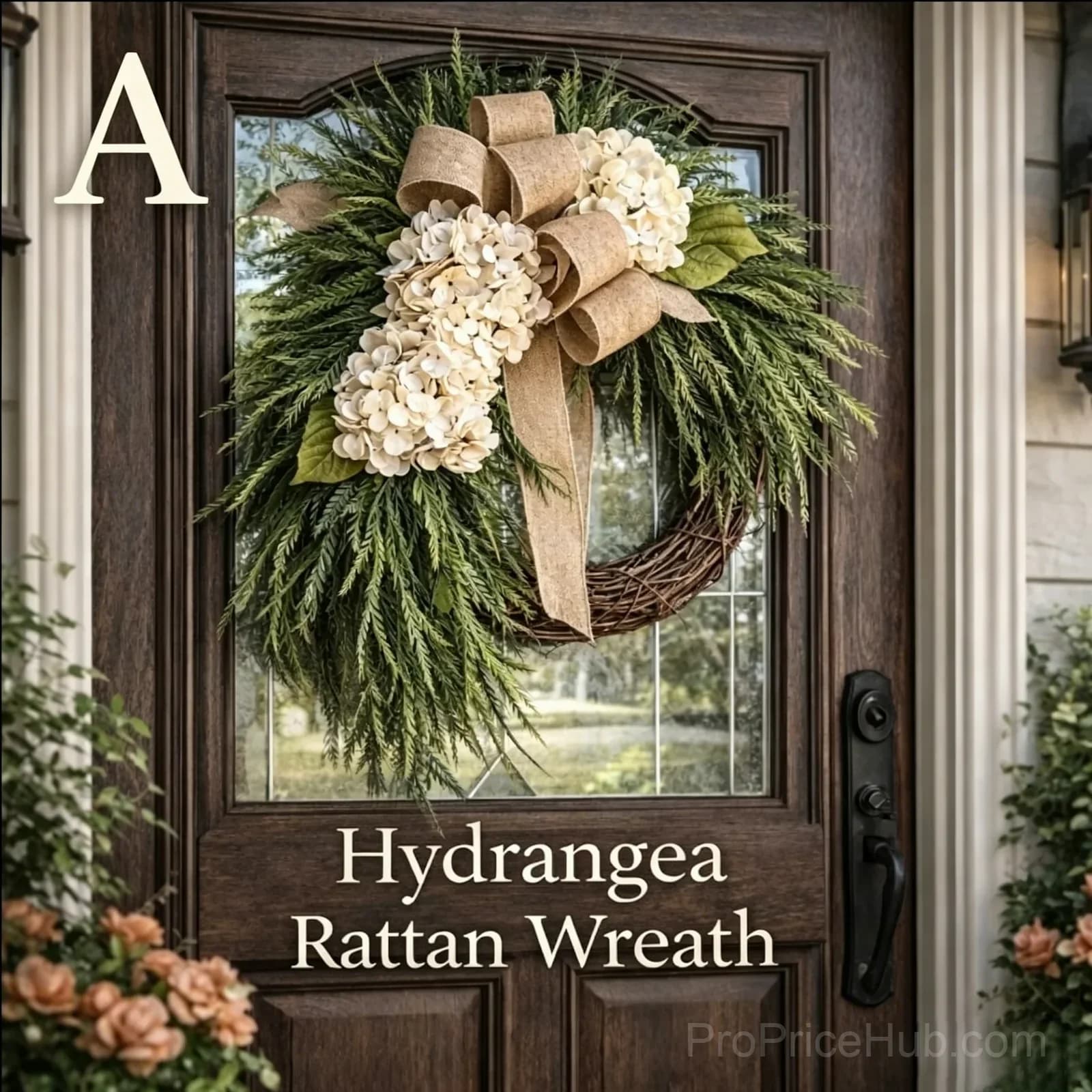 Handcrafted Hydrangea Wreath – All-Season Front Door Decor - View 1