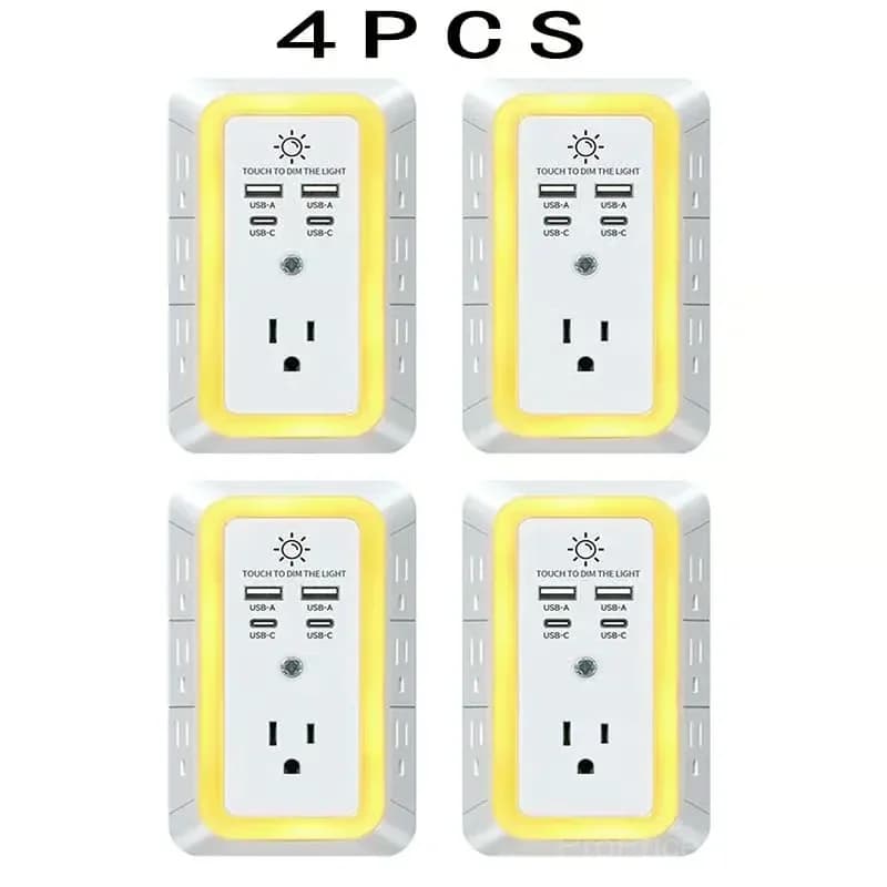 Multi-Outlet Surge Protector Power Hub, 1 Pack - View 3