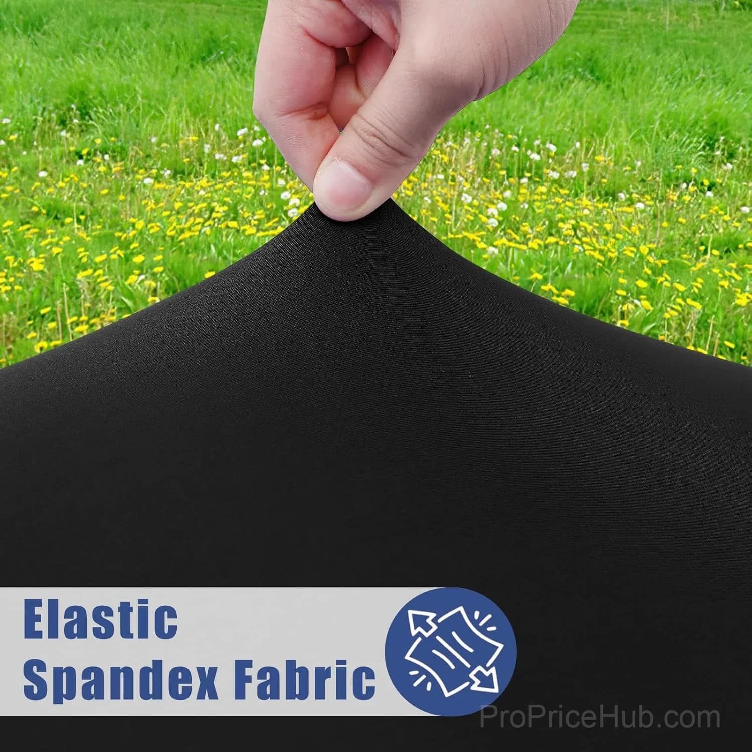 Stretch Fabric Table Top Cap Cover – Elastic Edge, Waterproof, Reusable - View 11