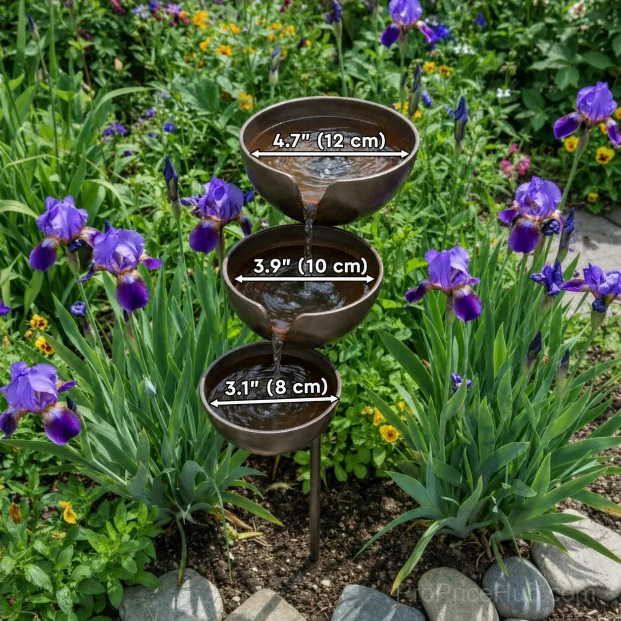 Cascading Rain Catcher Bird Bath for Garden Wildlife - View 13