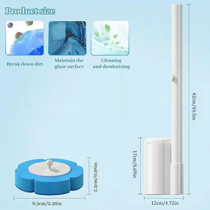 Toilet Scrubber Kit with Stand and 15 Disposable Scented Pads - View 9
