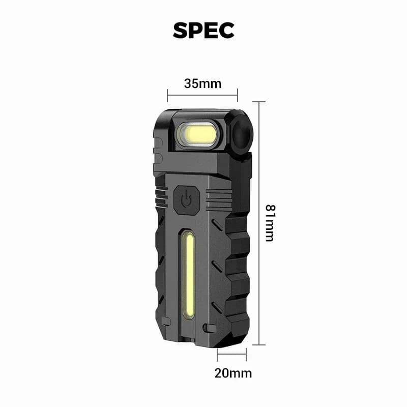 180° Rotating Head LED Work Light – Dual Beam, Magnetic Base, USB-C Rechargeable - View 8