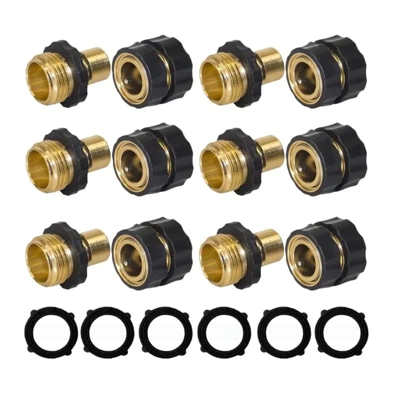 3/4 in Garden Hose Quick Connectors, 4 Sets per Bag - View 2