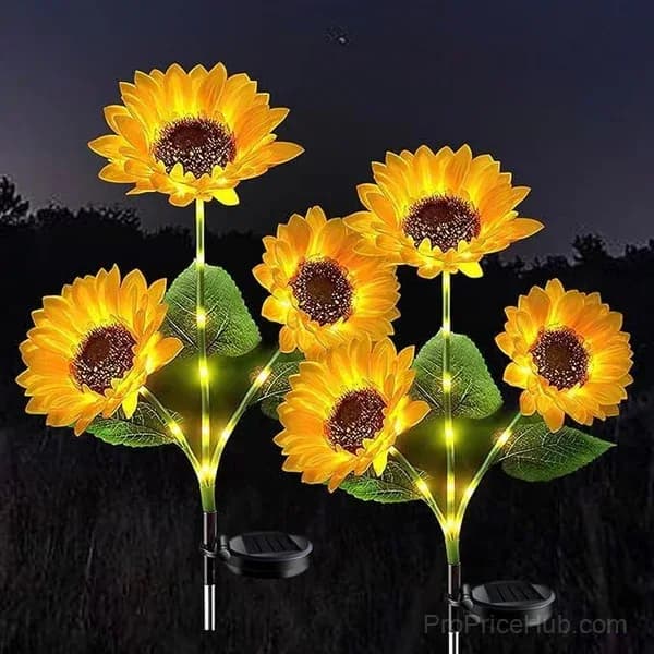 Outdoor Solar LED Sunflower Garden Lights - Main
