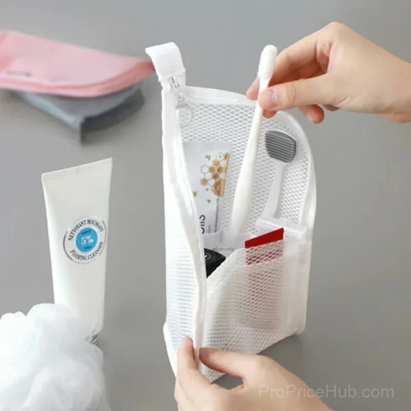 Portable Lightweight Travel Toiletry Bag, White, 1 Piece - View 2
