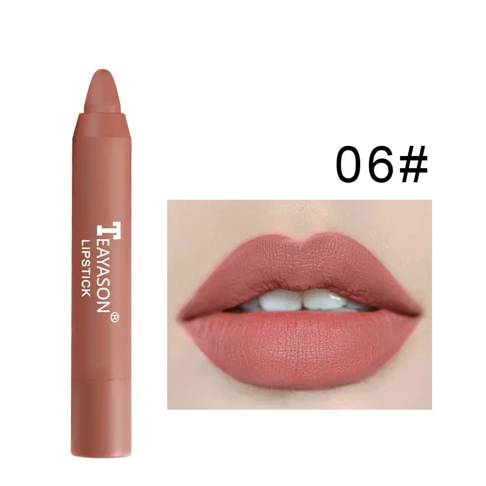 12-Color Matte Lipstick Pen - 01# - View 12