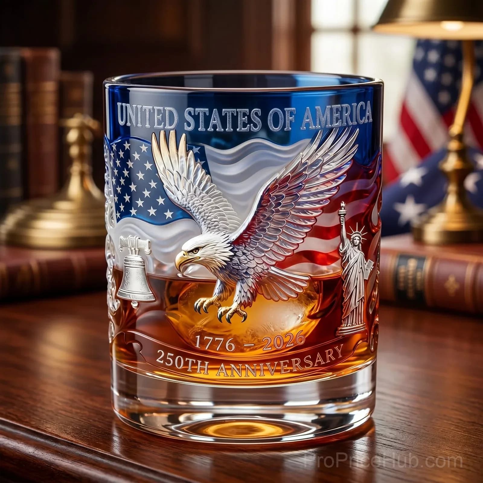 2026 USA 250th Anniversary Commemorative Glass – 1776-2026 Heritage Edition - View 1