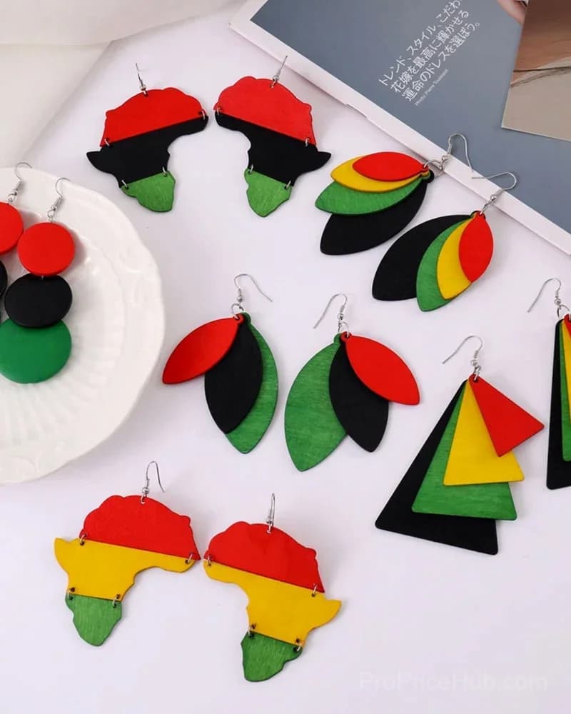 Oval Contrast Earrings - Alt