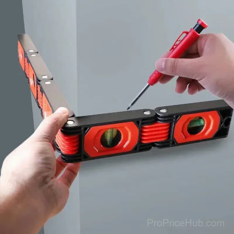 360mm Three-Fold Folding Level Ruler Angle Finder, No Marker - View 2